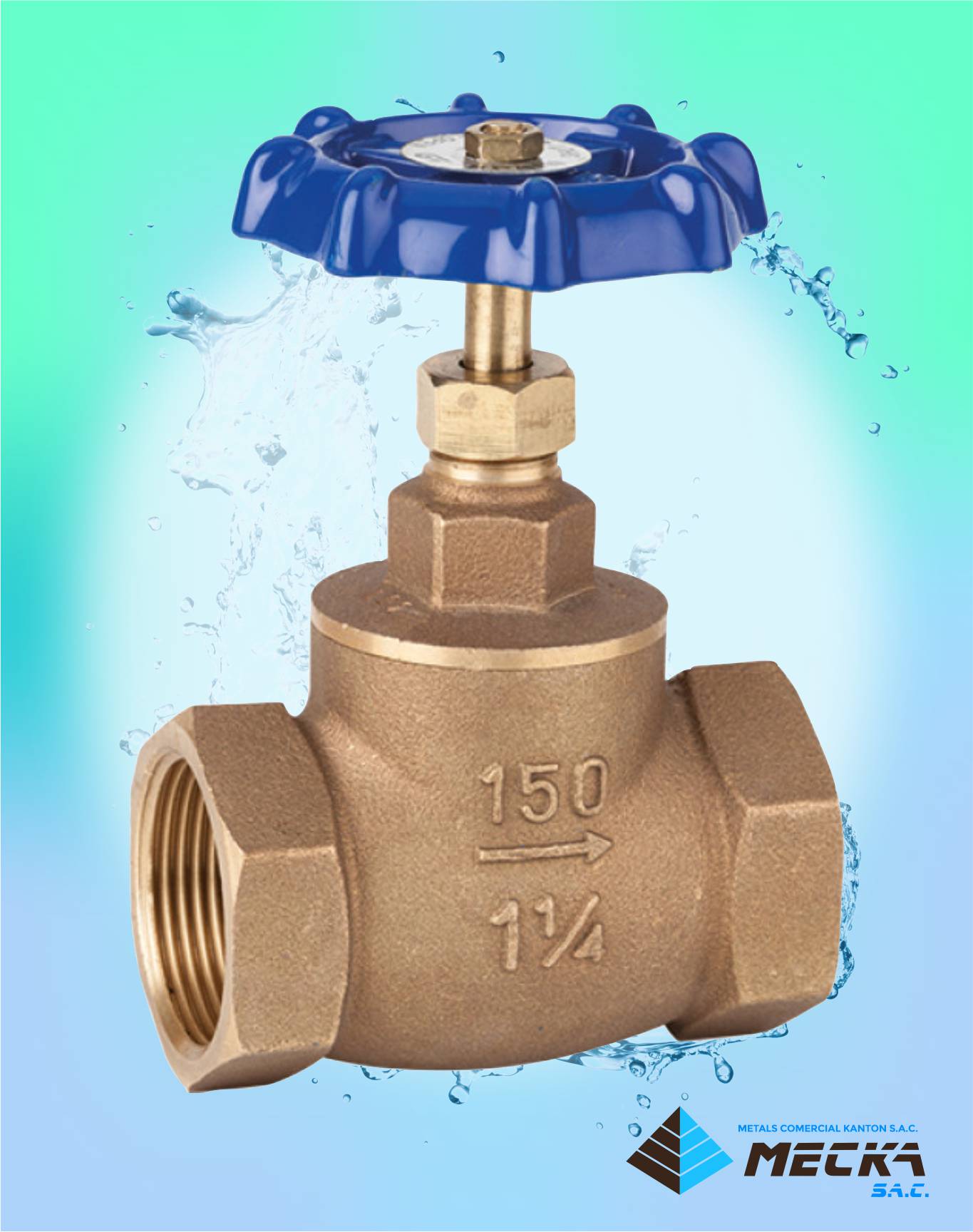 Válvula compuerta de bronce globo
									Meckasac