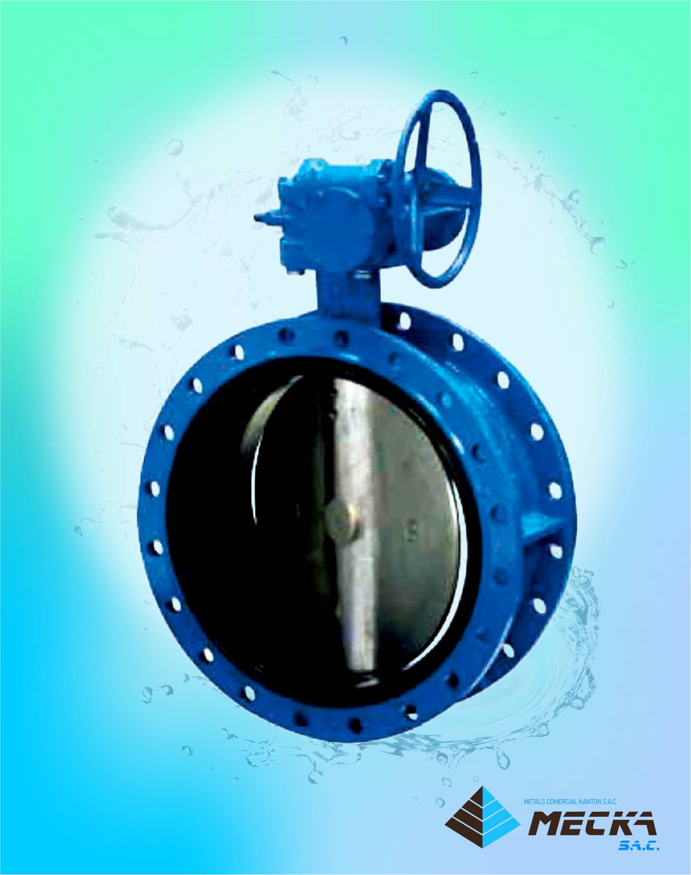 Válvula mariposa bridada para liquidos limpios y solidos en suspension 